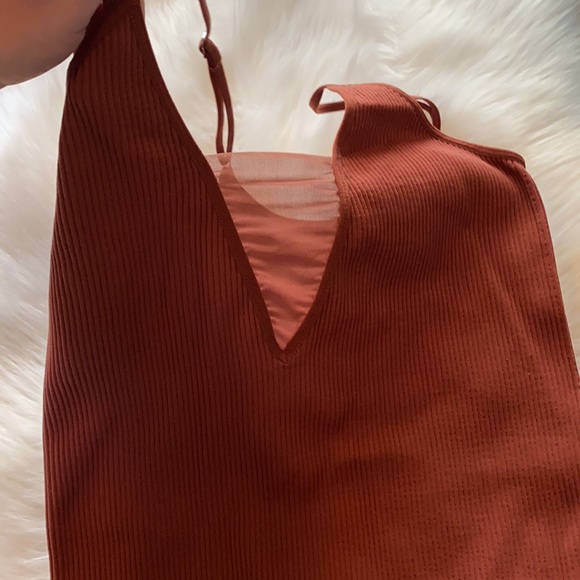 Intimately Free People Ribbed Rust Cami M/L - Picture 3 of 3